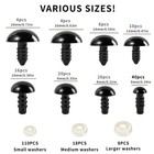 Xkdous 6-18 Mm  8 Sizes Safety Eyes For Crocheting  Crochet 6-18mm  Clear