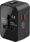Universal Travel Adapter Worldwide  Gan Fast Charging With Pd 3 0 Usb-c   Usb   
