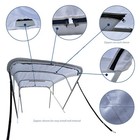 4 Bow Bimini Top Pontoon Boat Cover Square Tube Frame Set 8ft  10ft L 9 Colors 