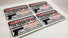 Owner Is Armed Warning Security Decals   Gun Firearm Stickers 2  X 3  Sheet Of 4