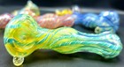 2 Pack 4 5    Inch Swirly Tobacco Smoking Thick Heavy Glass Hand Pipe Bowl  screen