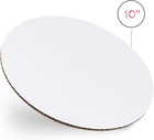 10 Inch White Cake Boards  48 Pack  Round Circle Cardboard Base Corrugated  Perf