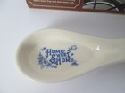 Vintage Home Sweet Home Glazed Ceramic Spoon Rest 1985 American Folk Art New