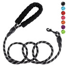 Heavy Duty Dog Leash Rope With Reflective Design And Comfortable Handle - 6ft