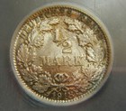 1918-f Germany Silver 1 2 Mark Km 17 -die Clash-icg Ms 65 Gem Bu-d3377ttnc