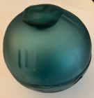Great Vintage Aqua Blue Japanese Handblown Glass Fishing Float 3  Makers Mark  4
