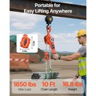 Uimoso Manual Lever Chain Hoist 3 4 Ton 1650 Lbs 10 Ft Lift Steel For Warehouse