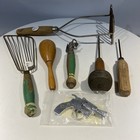 Lot Of 7 Vintage Items With Wooden Sock Darner