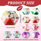 10pcs Hexagon Knitting Needles Stoppers  Silicone Print Knitting Point Protector