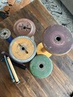 3 Vintage Wooden Yarn Spools Bobbins Textile Mill Industrial Antique Decor