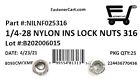  25  1 4-28 Stainless Steel Nylon Insert Lock Nuts - 316 Marine Grade Stainless