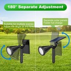Solar Christmas Spot Lights Outdoor Waterproof Color Changing 180   Adjustable   