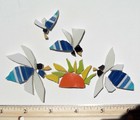 Bee And Sun Mosaic Tiles On Mesh Broken Cut China Plate Tiles