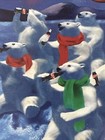 1997 Coca Cola Polar Bears Christmas Holiday Greeting Card Set Of 8 Nos Vintage