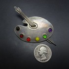 Vtg Gerardo Lopez Eagle 26 Taxco Mexico Sterling 925 Artist Palette Pin Brooch