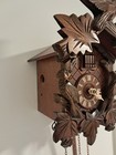 Antique German Black Forest Cuckoo Clock With Birds And Leaves  Working  Used 