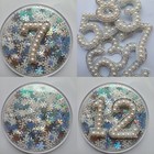 80mm Happy Birthday Badge Winter Snowflakes Holographic Any Age 7th 8th 12th