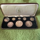 Queen Victoria Jubilee 1887 Specimen Eight Silver Coins Set In Original Case