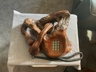 Rare Unique Handcrafted Burl Wood Telephone Mcm Vintage 