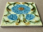 England - Antique Art Nouveau Majolica Tile C1900