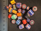 50 Gram Lot - Indian Glass Beads - Chevron Beads -hudson Bay Trade Beads  b653 