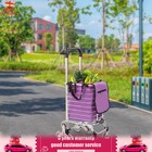 35l Folding Shopping Cart Stair Climber Shopping Cart Grocery Cart On Wheels New