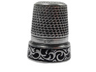 Vintage Signed Topazio Sterling Silver Sewing Thimble Ornameted