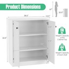 2-door Storage Cabinet W  Spacious Top   3-tier Inner Shelf For Living Room