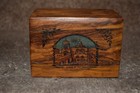 Vintage Handmade Handpainted Souvenir From The Holy Land Wooden Box