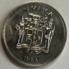 Jamaica 25 Cents 1984 - Streamertail Hummingbird - Bu - Narrow Legend