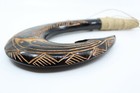 Hawaiian Fish Hook Hand Carved Wood Hanging Decoration -polynesian Tribal Design