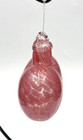 Hand-blown Puffy Glass Heart sun Catcher  Pink Frit  3    X 3 7   Ornament