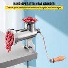 Hand Manual Meat Grinder  10 304 Stainless Steel Sausage Maker Heavy Duty