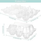100 Pack Plastic Egg Cartons Clear Egg Cartons Cheap Bulk Holds Up For 6 Eggs   