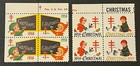 Travelstamps  1958-1959 - Us Christmas Seals 2 Mnh Og Blocks Of 4