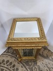 Vintage Italian Gold Gilt Glass Mirrored Display Case Cabinet Creazioni