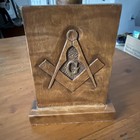 Antique Masonic 1 1 Hand Made Wooden Junior Warden Station Red Mountain Lodge