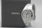  n Mint Box  Seiko Arctura Kinetic 7l22-0aa0 Chronograph White Dial Men s Watch