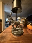 Antique Bronze Brass Deer stag Sculpture Vintage Table Lamp Base