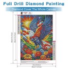 Eagle Flowers Diamond Art Kit For Adults 5d Diy Painting Craft Wall Decor Set