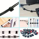 100pcs Self-adhesive Cable Clips Cord Stick Organizer Wire Holders Clamps Mounts