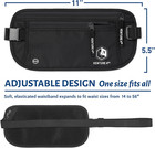 Travel Money Belt  Rfid Blocking For Men   Women - Ideal For Keeping Your Cash  