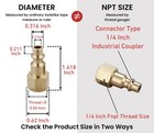 Air Hose Fittings 1 4 Inch Npt Brass Coupler Plug 10 Pcs Industrial Type D