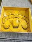 Vintage Akro Agate Play Time Glass Dishes- Never Removed From Box box Intact
