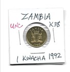 Zambia 1 Kwacha 1992 K38 Taita Falcons Royal Canadian Mint Obsolete