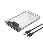 2 5  External Hard Drive Enclosure  Sata To Usb 3 1 Tool-free Clear For 2 5 