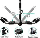Kayak Roof Rack 4-in-1 Folding Adjustable Bilateral J-shaped Black 