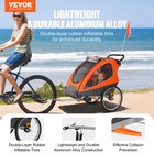 Vevor Child Bike Trailer Foldable 2 Seater Stroller Double Kids Carrier 100 Lbs