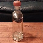 Barware Vintage Scotch Whiskey Clear Glass Decanter Bottle   Stopper