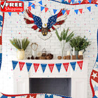 1 Pcs 4th Of July Patriotic Eagle Wreath Hanging Door Sign 250th Anniversary Mem